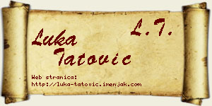 Luka Tatović vizit kartica